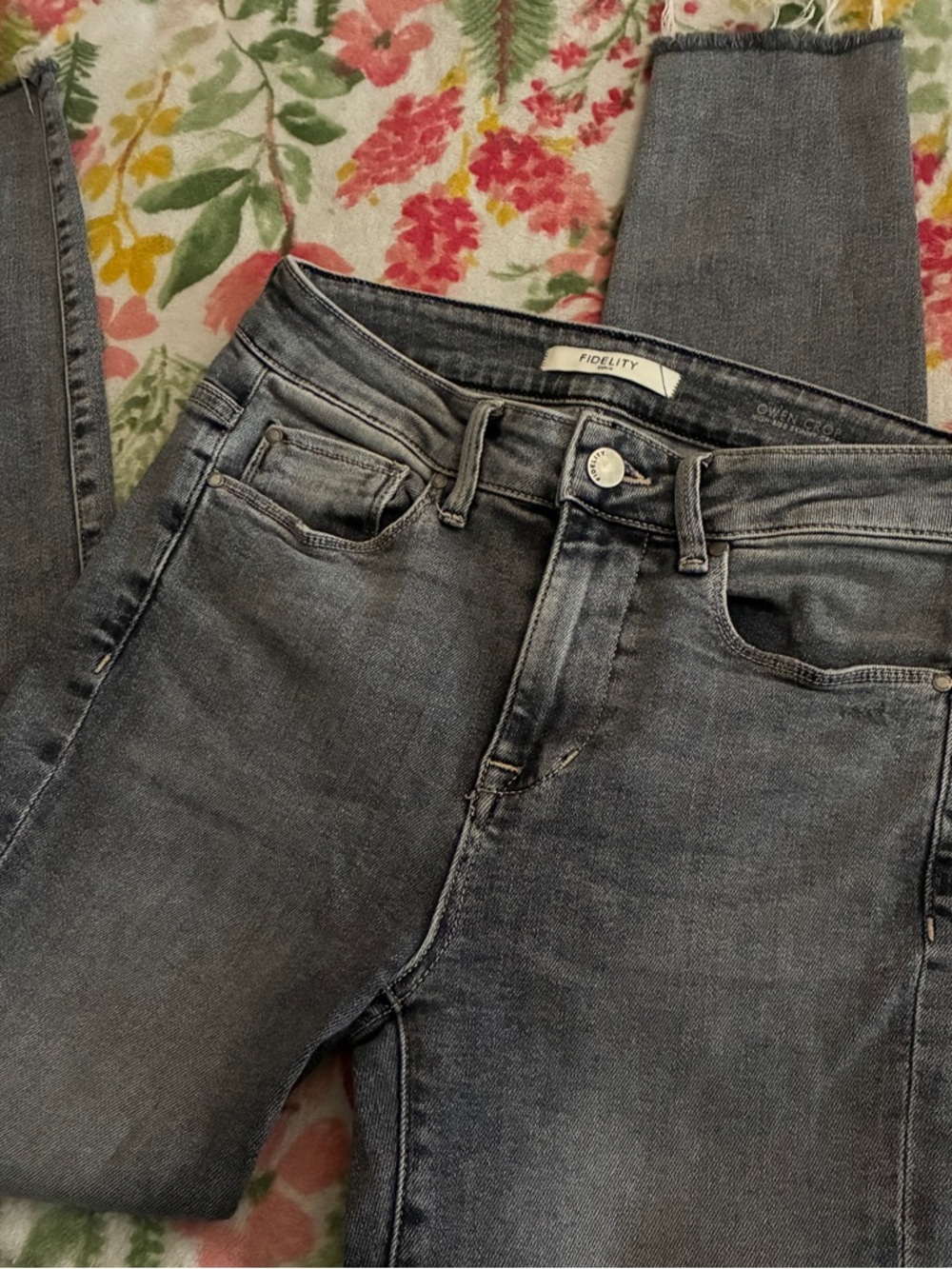 🍃Fidelity Women's Gray High-Rise Slim 👖 Jeans 🍃🌺🍃